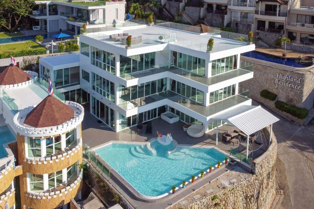 Top exterior view with pool at Luxury Villa in Patong Beach
